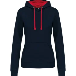 Kariban K465 - Sweat-shirt capuche contrastée femme