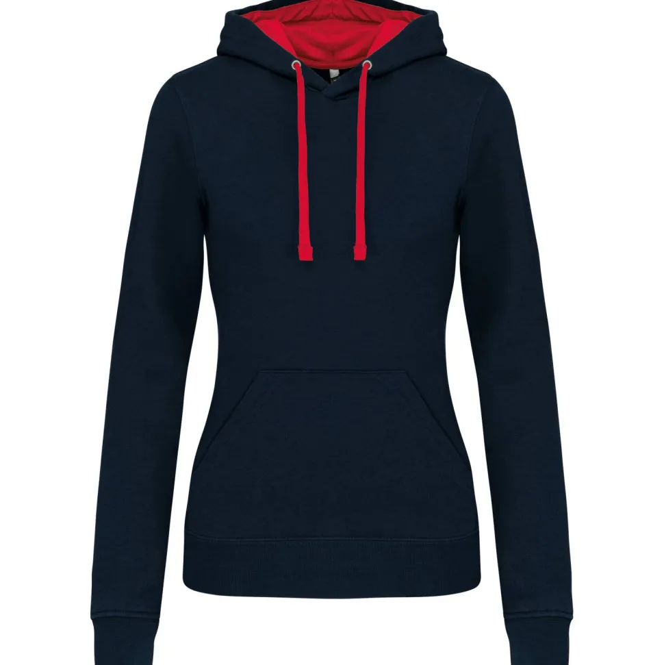 Kariban K465 - Sweat-shirt capuche contrastée femme