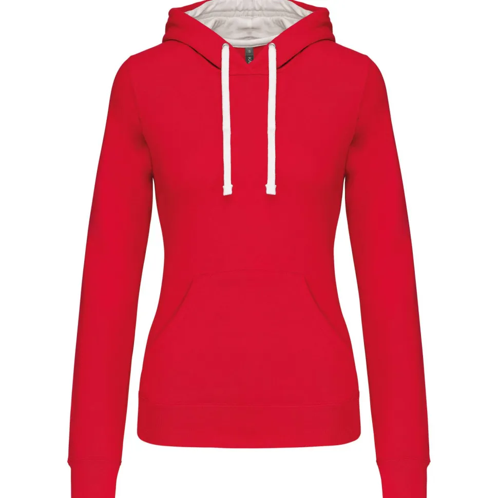 Kariban K465 - Sweat-shirt capuche contrastée femme