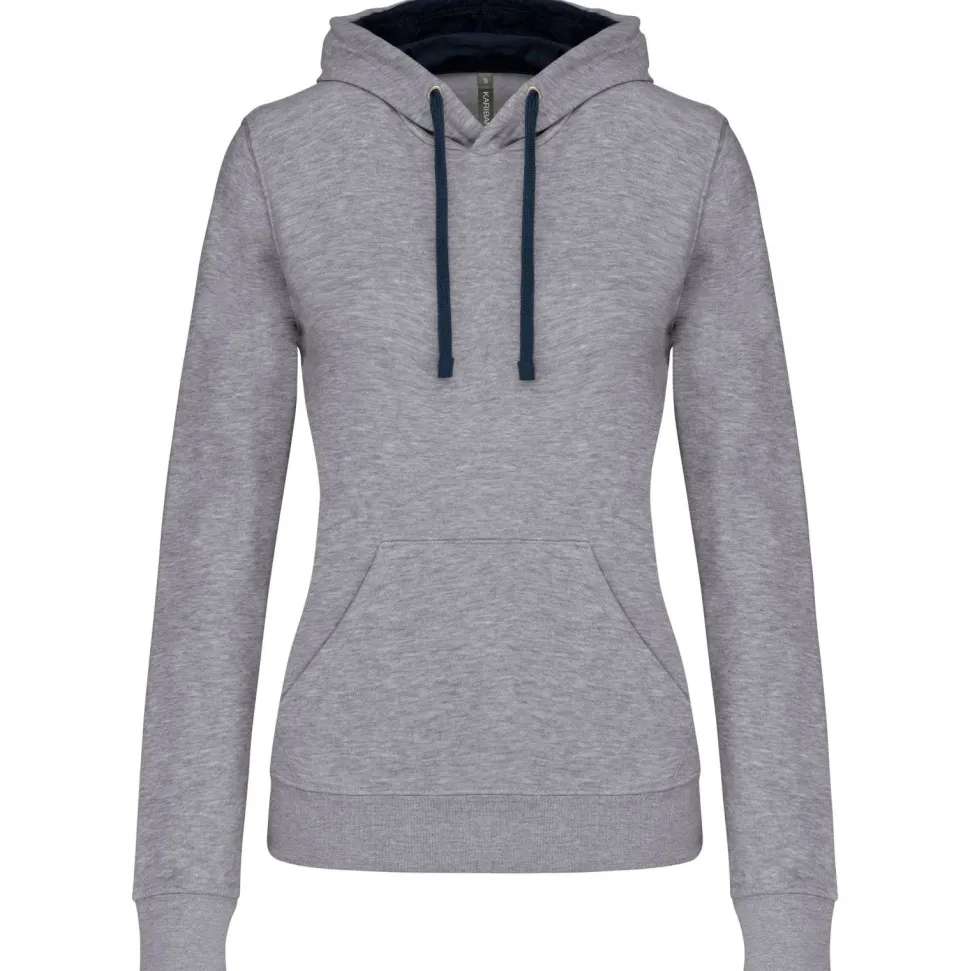 Kariban K465 - Sweat-shirt capuche contrastée femme