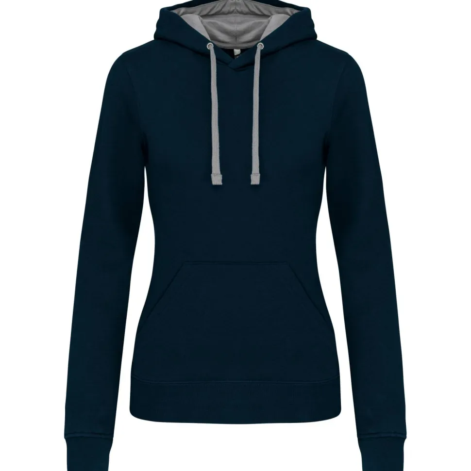 Kariban K465 - Sweat-shirt capuche contrastée femme