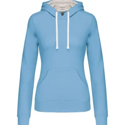 Kariban K465 - Sweat-shirt capuche contrastée femme
