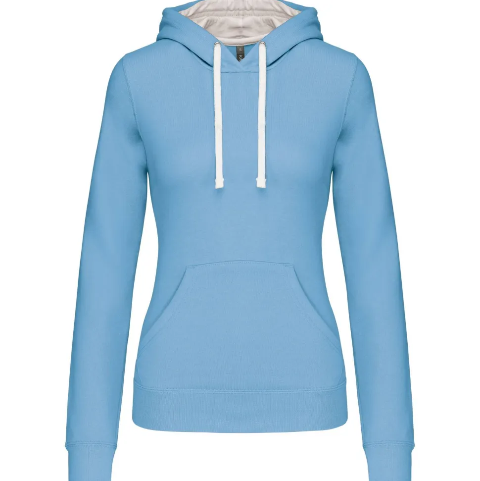 Kariban K465 - Sweat-shirt capuche contrastée femme
