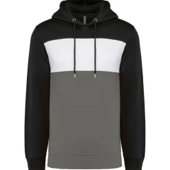 Kariban K4016 - Sweat-shirt tricolore à capuche unisexe