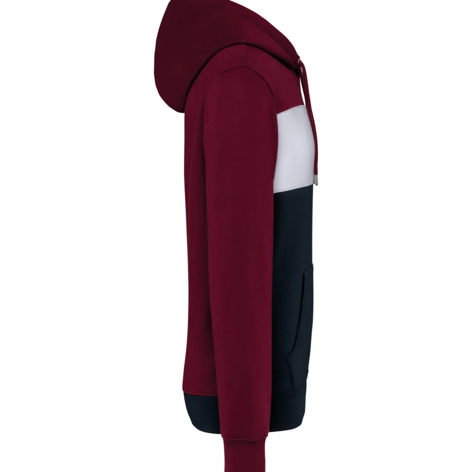 Kariban K4016 - Sweat-shirt tricolore à capuche unisexe