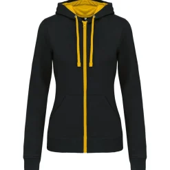 Kariban K467 - Sweat-shirt zippé capuche contrastée femme