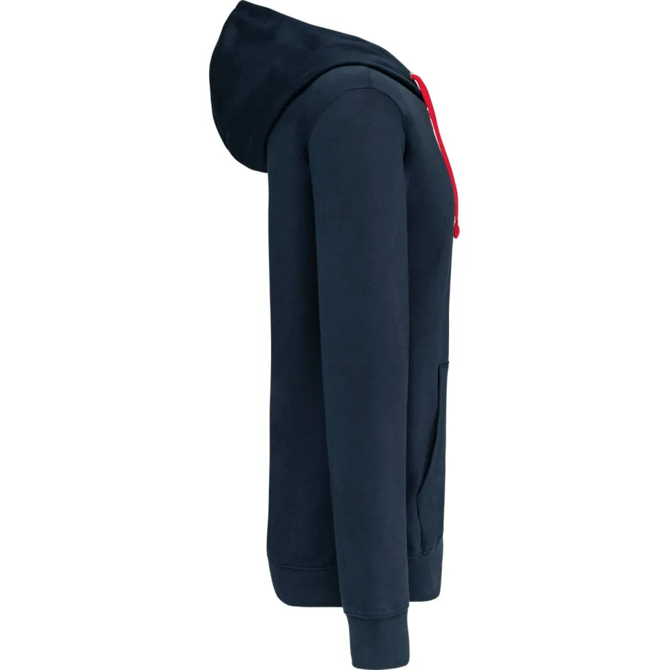 Kariban K466 - Sweat-shirt zippé capuche contrastée
