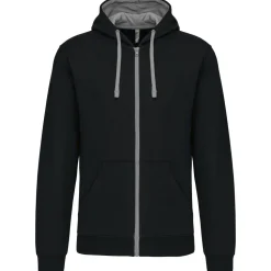 Kariban K466 - Sweat-shirt zippé capuche contrastée