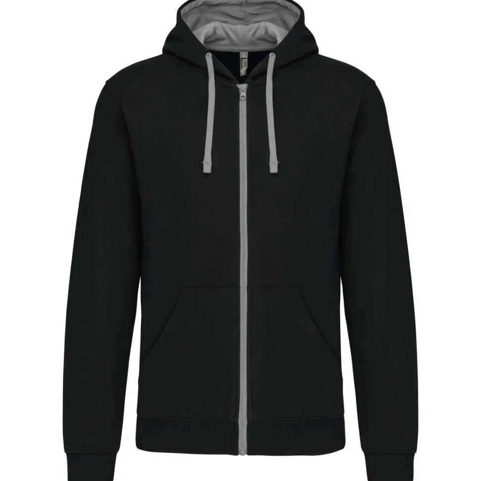 Kariban K466 - Sweat-shirt zippé capuche contrastée