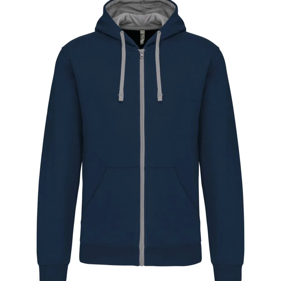 Kariban K466 - Sweat-shirt zippé capuche contrastée