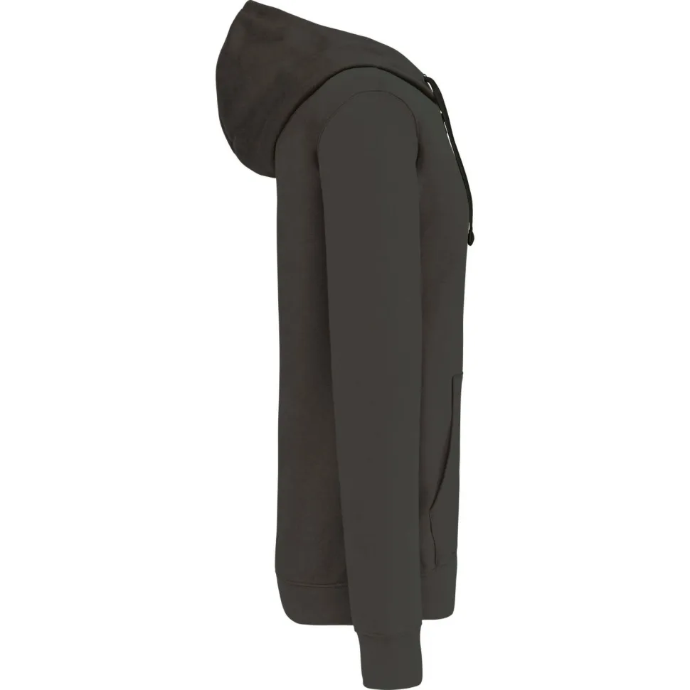Kariban K466 - Sweat-shirt zippé capuche contrastée