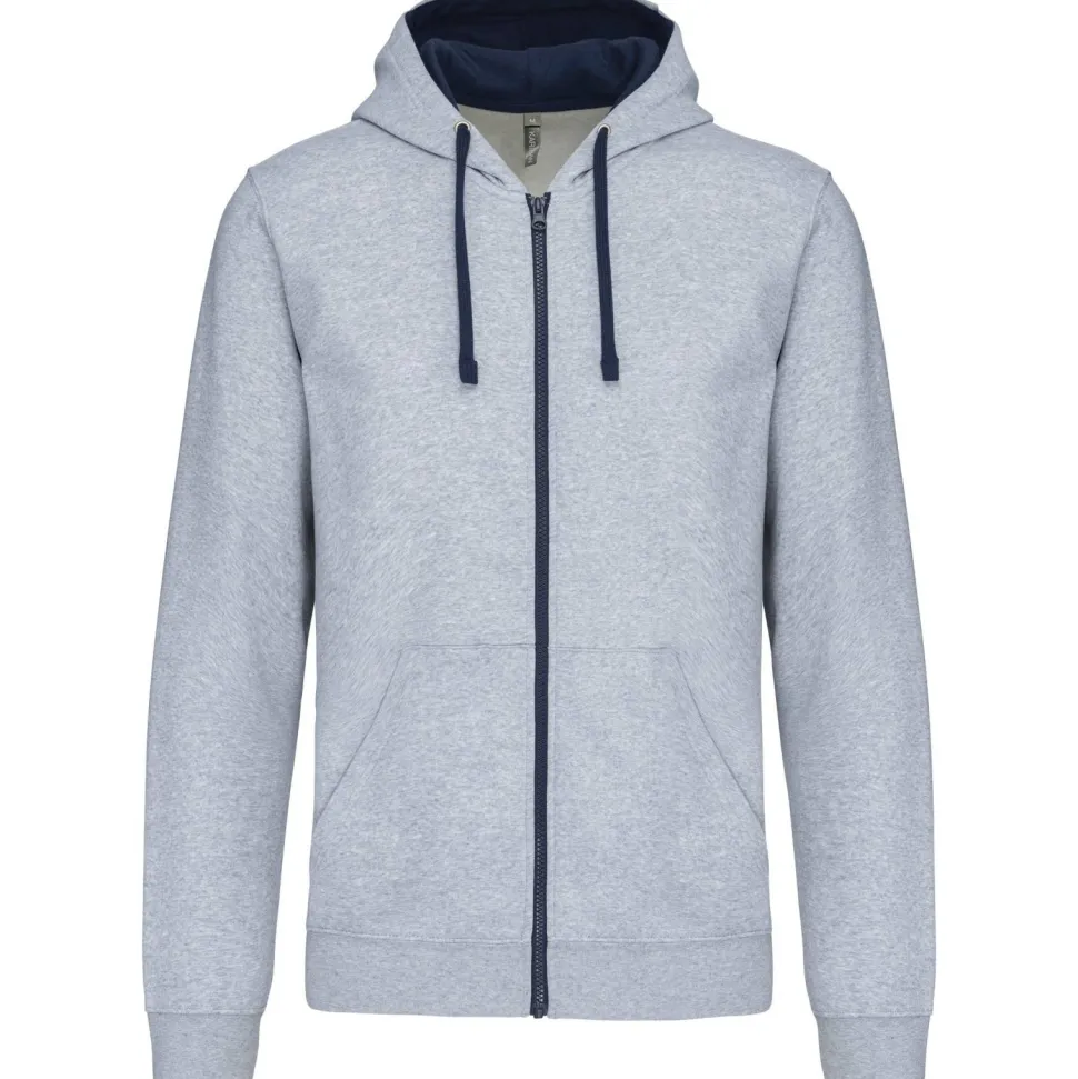Kariban K466 - Sweat-shirt zippé capuche contrastée