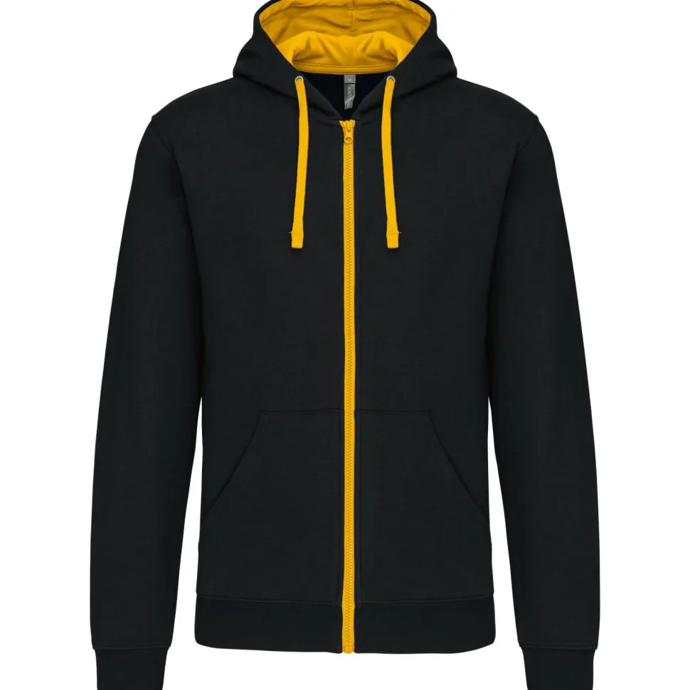 Kariban K466 - Sweat-shirt zippé capuche contrastée