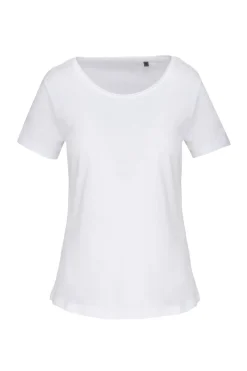 Kariban K399 - T-shirt Bio col à bords francs manches courtes femme