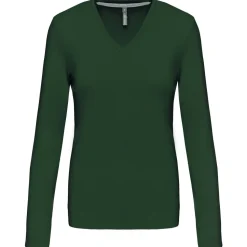 Kariban K382 - T-SHIRT COL V MANCHES LONGUES FEMME