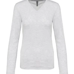 Kariban K382 - T-SHIRT COL V MANCHES LONGUES FEMME