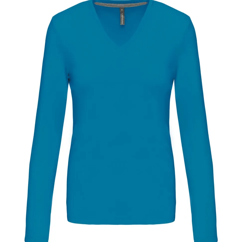 Kariban K382 - T-SHIRT COL V MANCHES LONGUES FEMME