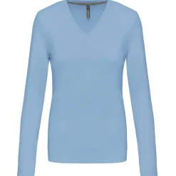 Kariban K382 - T-SHIRT COL V MANCHES LONGUES FEMME