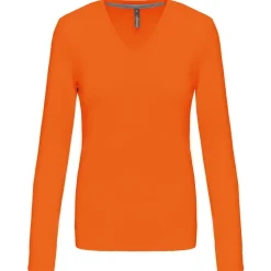 Kariban K382 - T-SHIRT COL V MANCHES LONGUES FEMME