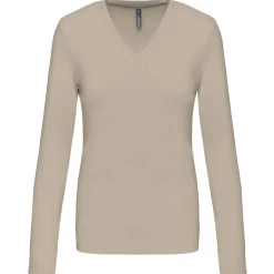 Kariban K382 - T-SHIRT COL V MANCHES LONGUES FEMME