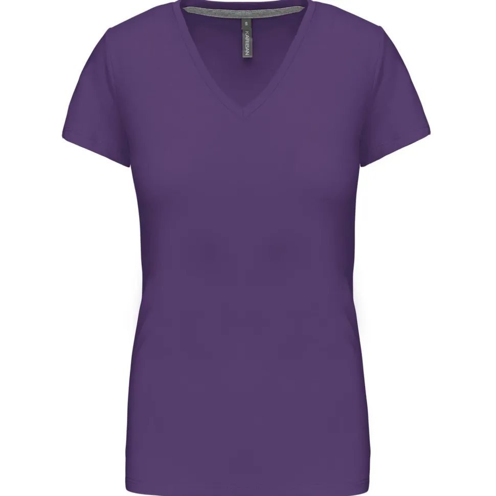 Kariban K381 - T-SHIRT COL V MANCHES COURTES FEMME