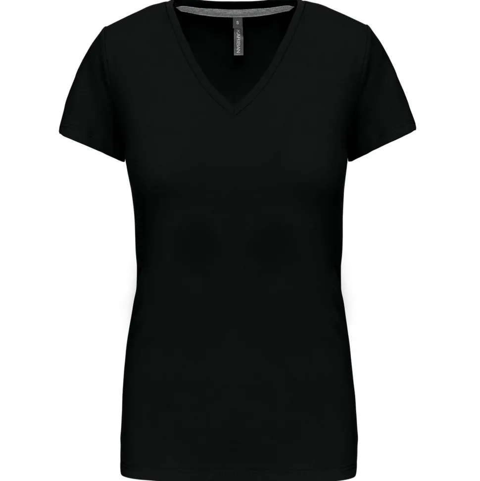 Kariban K381 - T-SHIRT COL V MANCHES COURTES FEMME