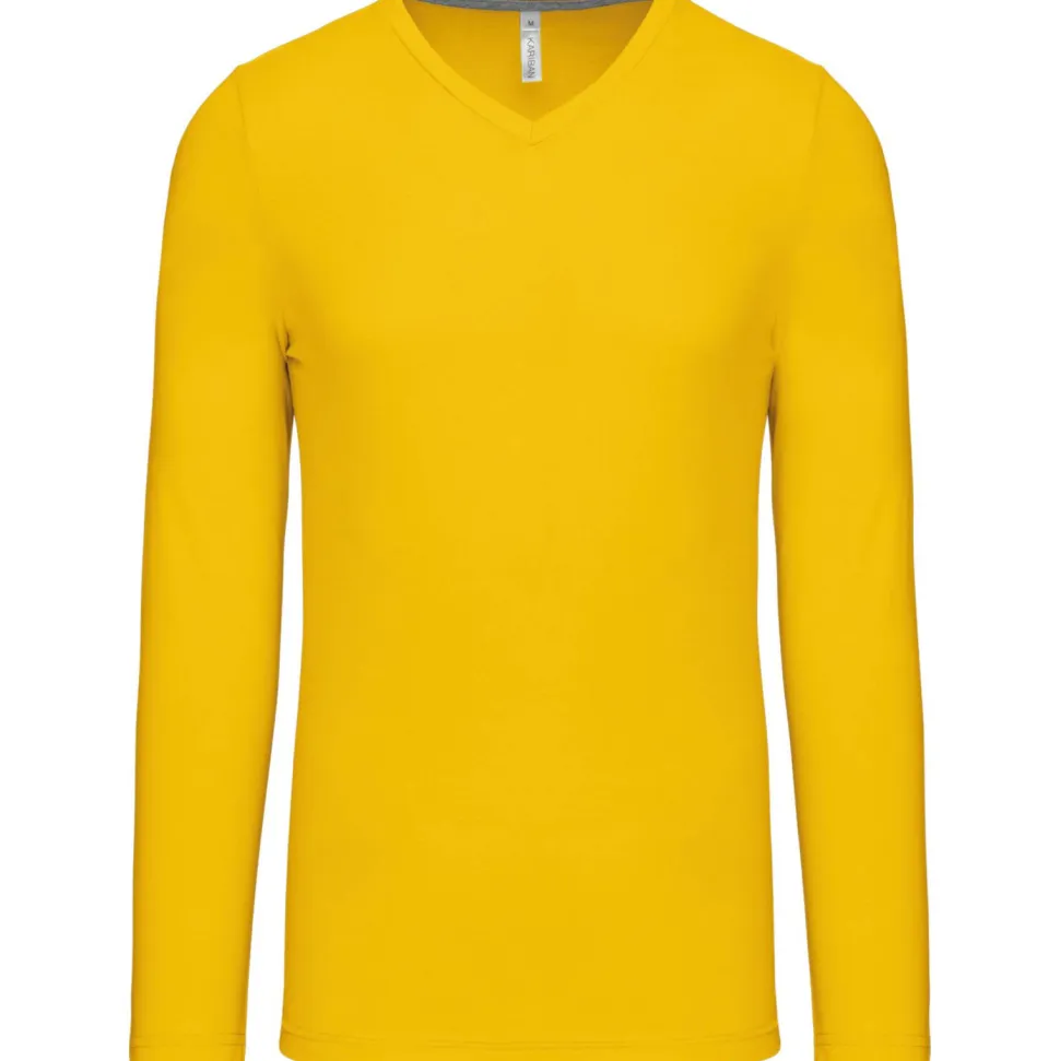 Kariban K358 - T-SHIRT COL V MANCHES LONGUES