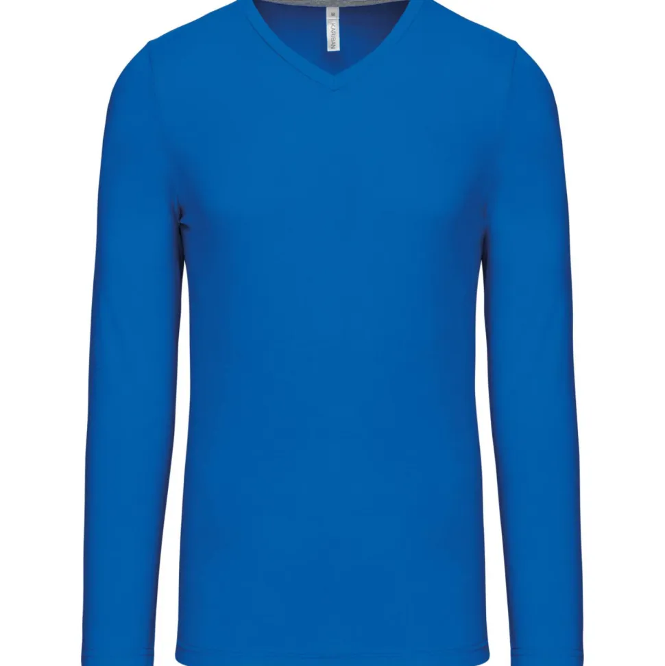 Kariban K358 - T-SHIRT COL V MANCHES LONGUES