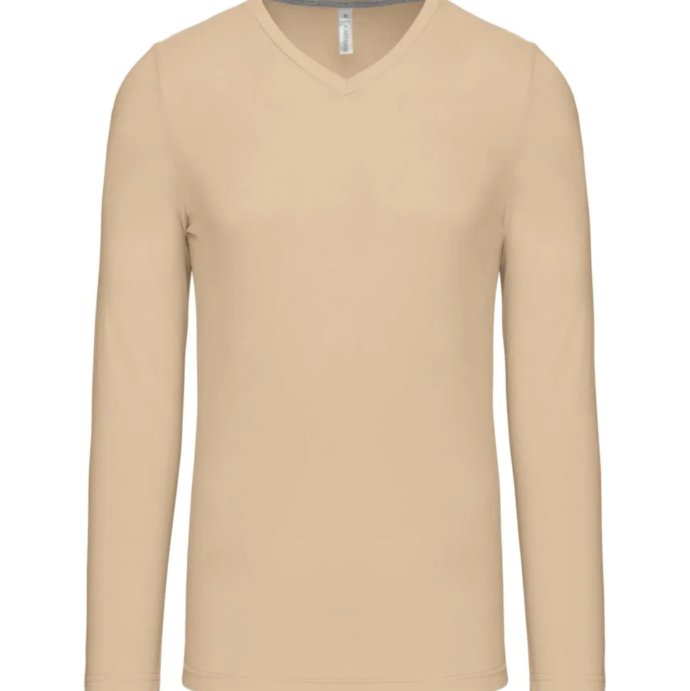 Kariban K358 - T-SHIRT COL V MANCHES LONGUES