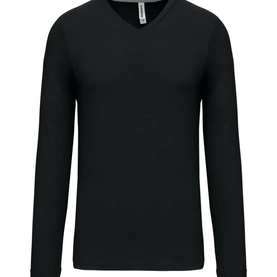Kariban K358 - T-SHIRT COL V MANCHES LONGUES