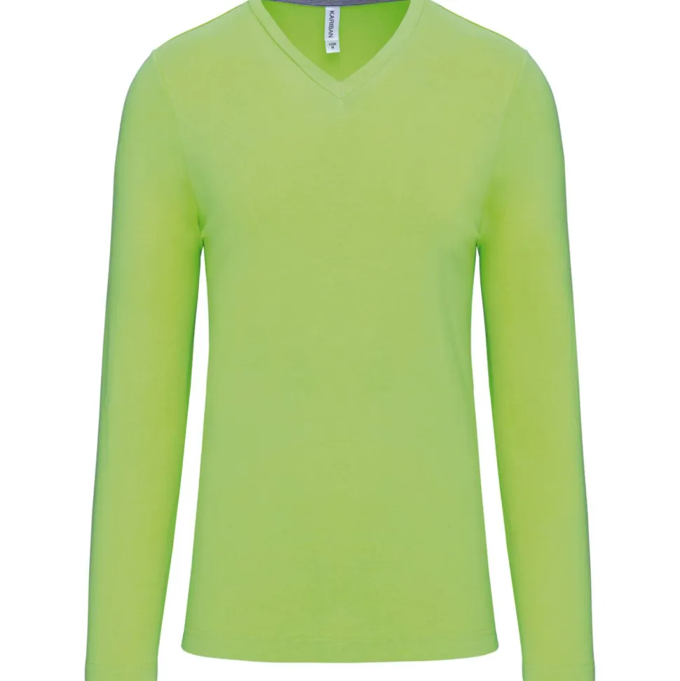 Kariban K358 - T-SHIRT COL V MANCHES LONGUES