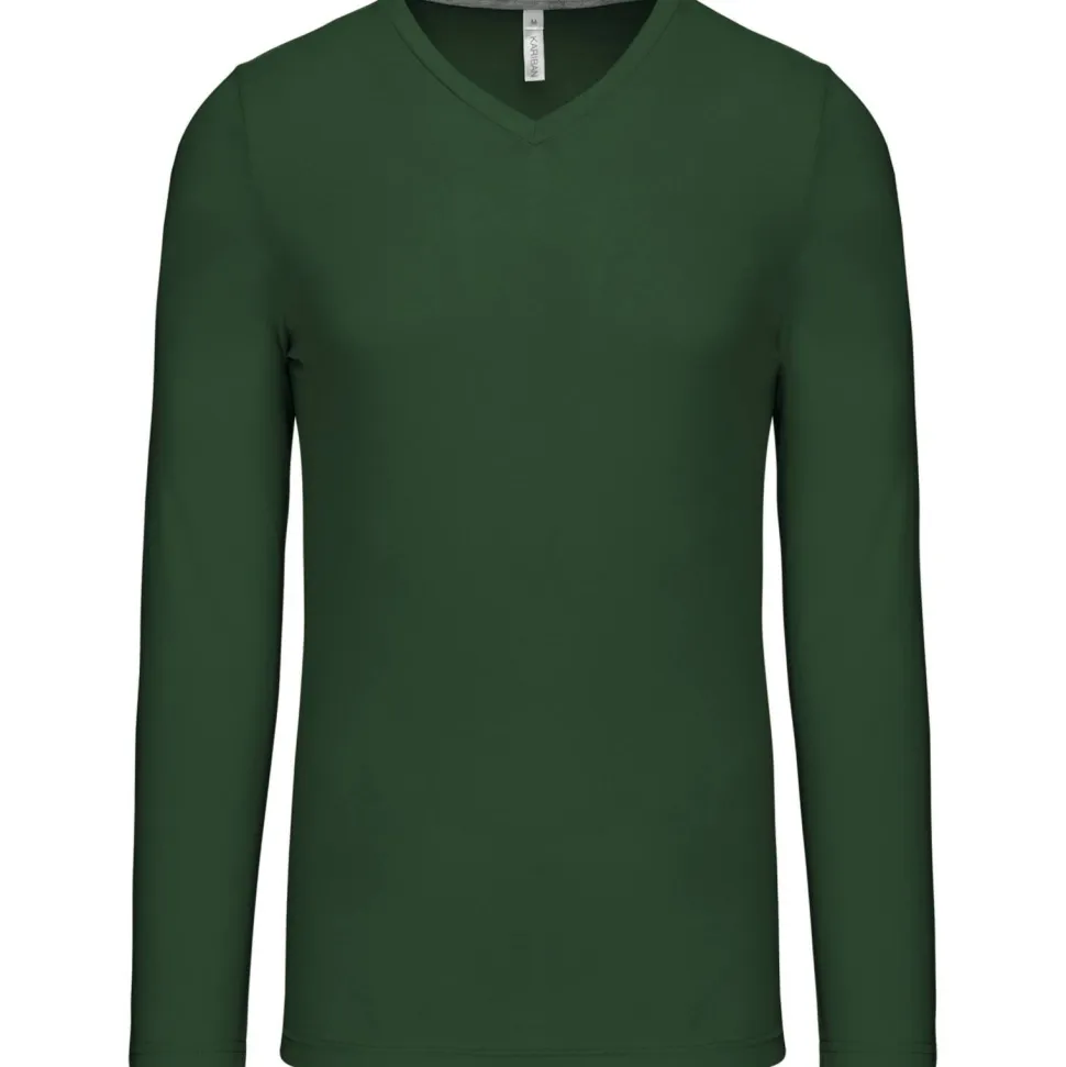 Kariban K358 - T-SHIRT COL V MANCHES LONGUES