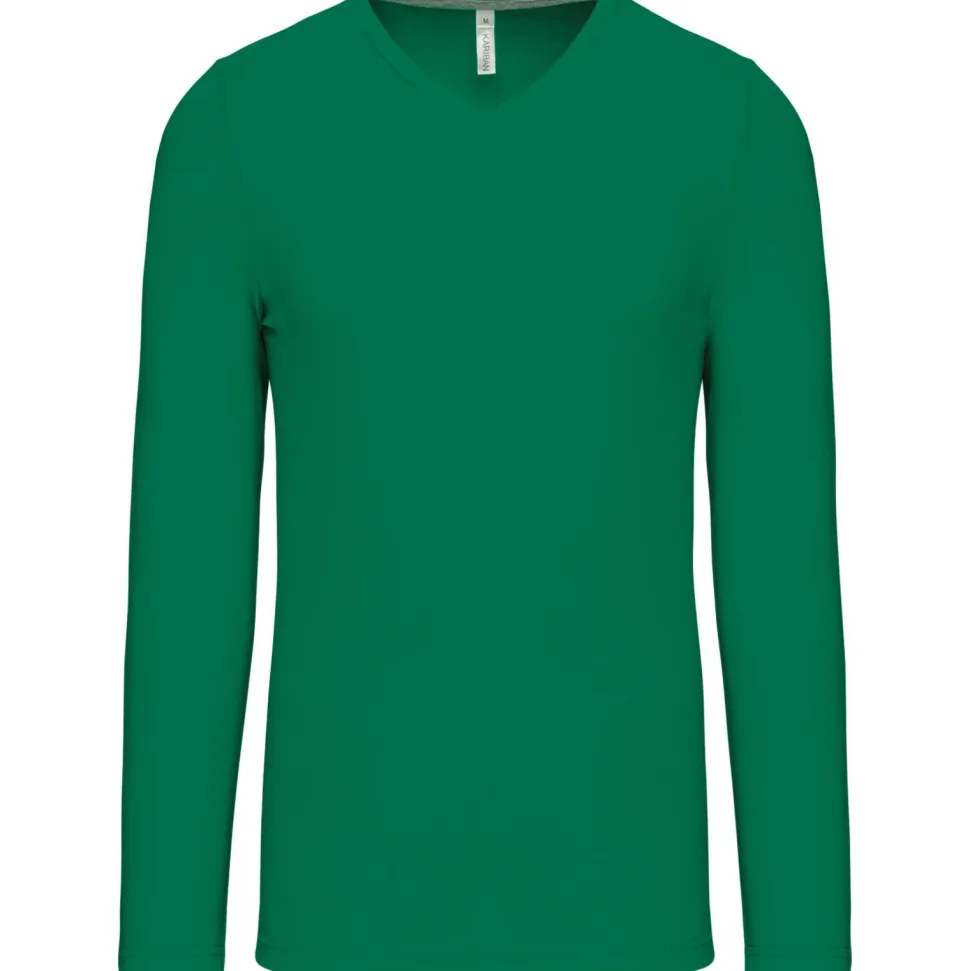 Kariban K358 - T-SHIRT COL V MANCHES LONGUES