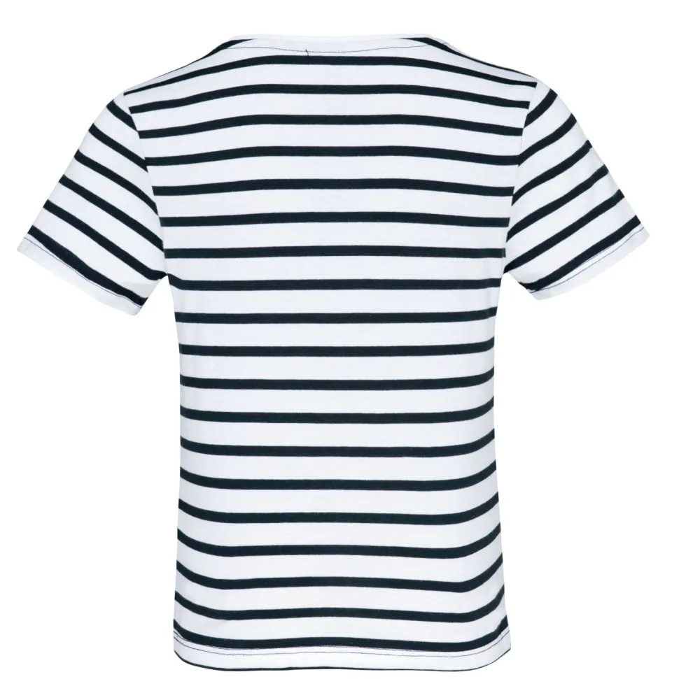 Kariban K379 - T-shirt rayé marin avec poche manches courtes enfant