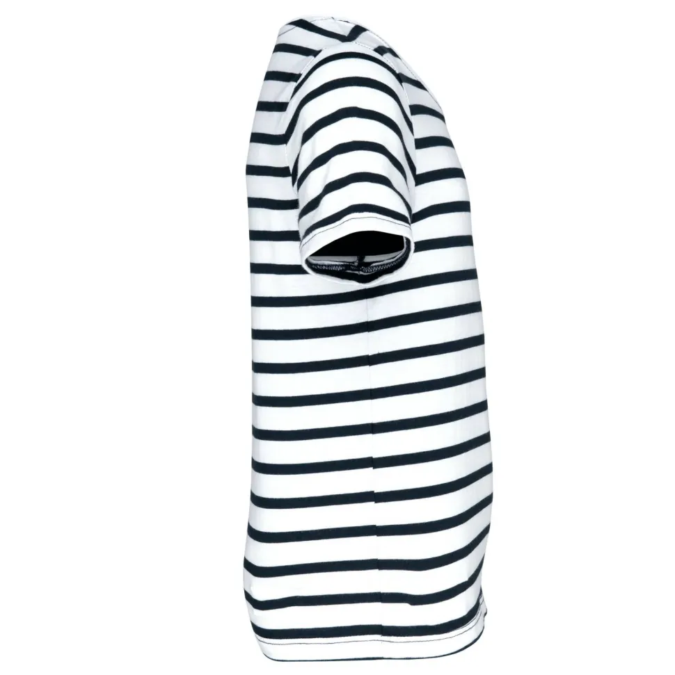 Kariban K379 - T-shirt rayé marin avec poche manches courtes enfant