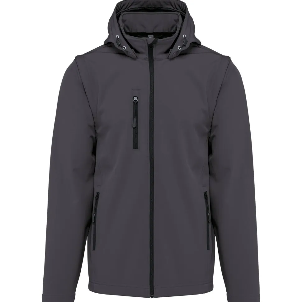 Kariban K422 - Veste Softshell Unisexe à Manches Amovibles et Capuche
