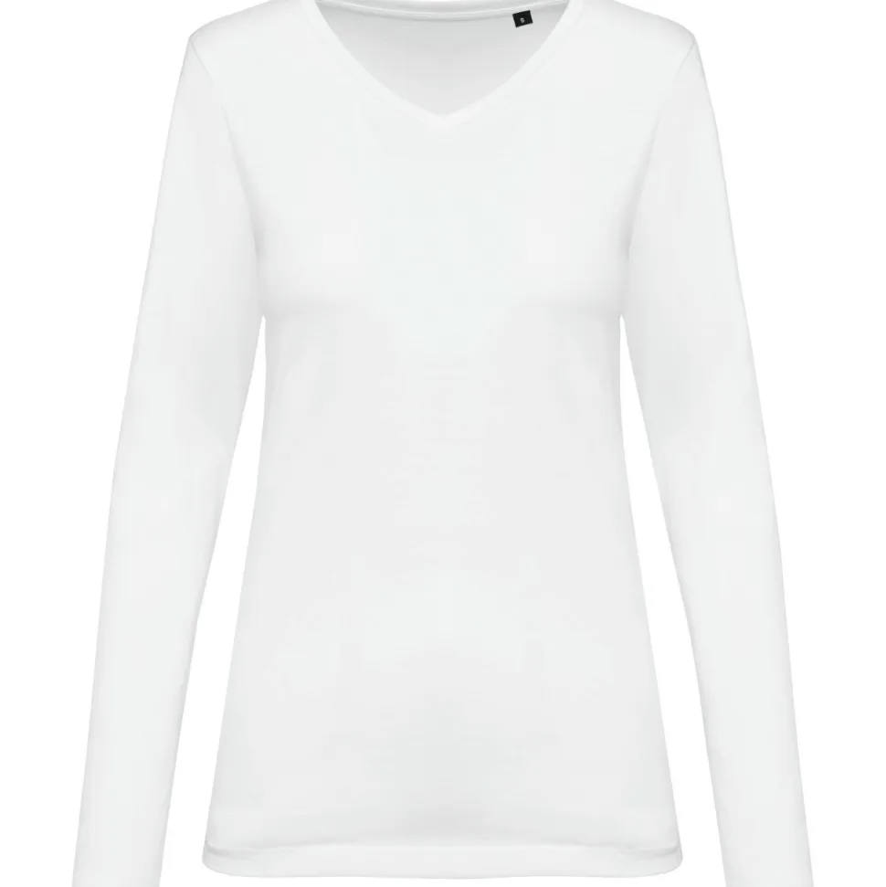 Kariban Premium PK307 - T-shirt Supima® col V manches longues femme