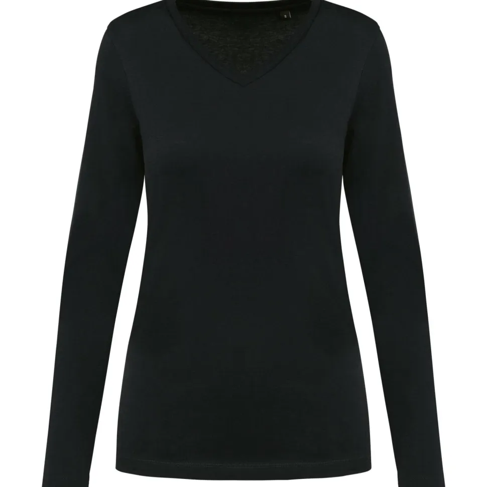 Kariban Premium PK307 - T-shirt Supima® col V manches longues femme