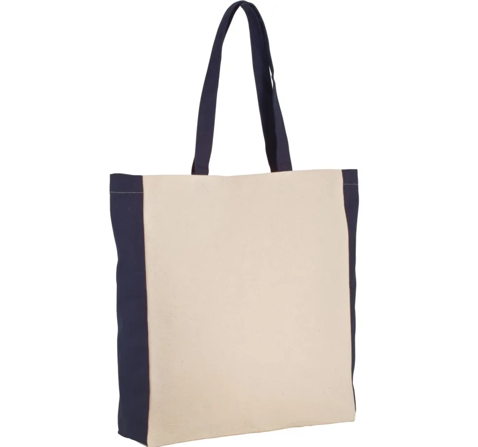 Kimood KI0275 - Sac cabas bicolore en toile personnalisable