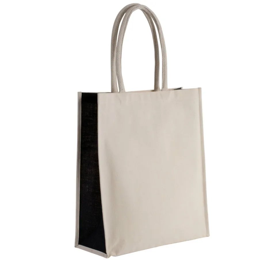 Kimood KI0253 - Sac cabas en coton / jute - 23 L