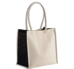Kimood KI0255 - Sac cabas en coton / jute - 17 L