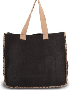Kimood KI0248 - Sac en jute avec coutures contrastées
