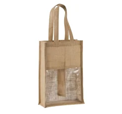 Kimood KI0268 - Sac porte bouteilles en jute