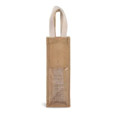 Kimood KI0267 - Sac porte bouteille en jute
