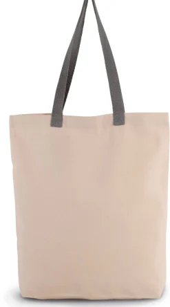 Kimood KI0278 - Sac shopping à soufflet avec poignées contrastées
