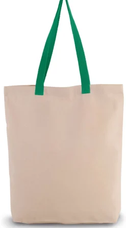 Kimood KI0278 - Sac shopping à soufflet avec poignées contrastées