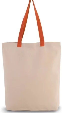 Kimood KI0278 - Sac shopping à soufflet avec poignées contrastées