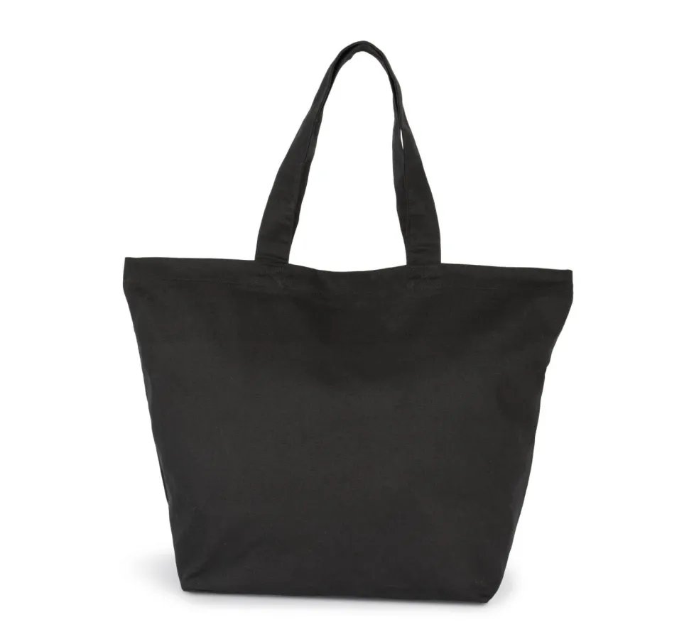 Kimood KI0295 - Sac Shopping Coton avec Soufflet, Tailles Variées