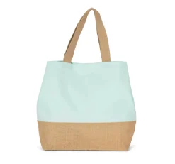 Kimood KI0235 - Sac shopping en toiles de coton & jute