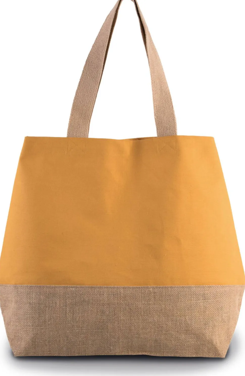 Kimood KI0235 - Sac shopping en toiles de coton & jute